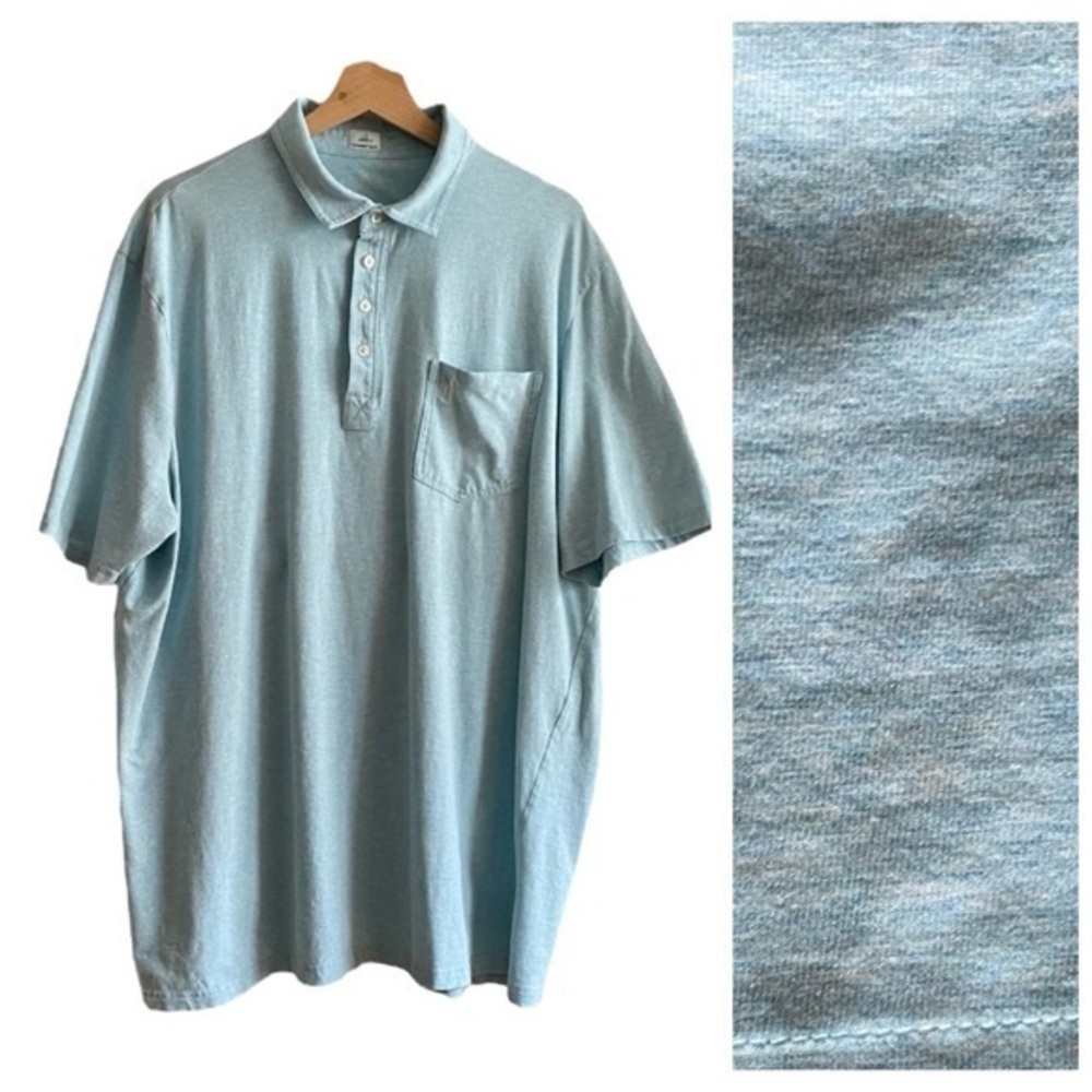 Johnnie-O Blue Antigua Heather Original Polo Shirt XXL